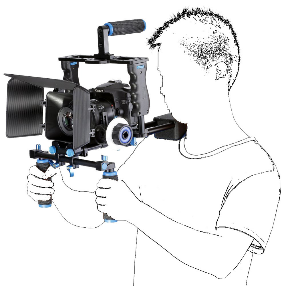 Jual Rig Kamera DSLR 5 in 1 Stabilizer + Shoulder Support + Follow Focus di Seller IndoMegaMall